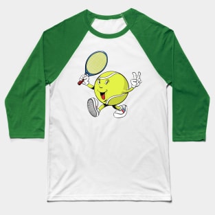 Tennis Ball Mascot Baseball T-Shirt